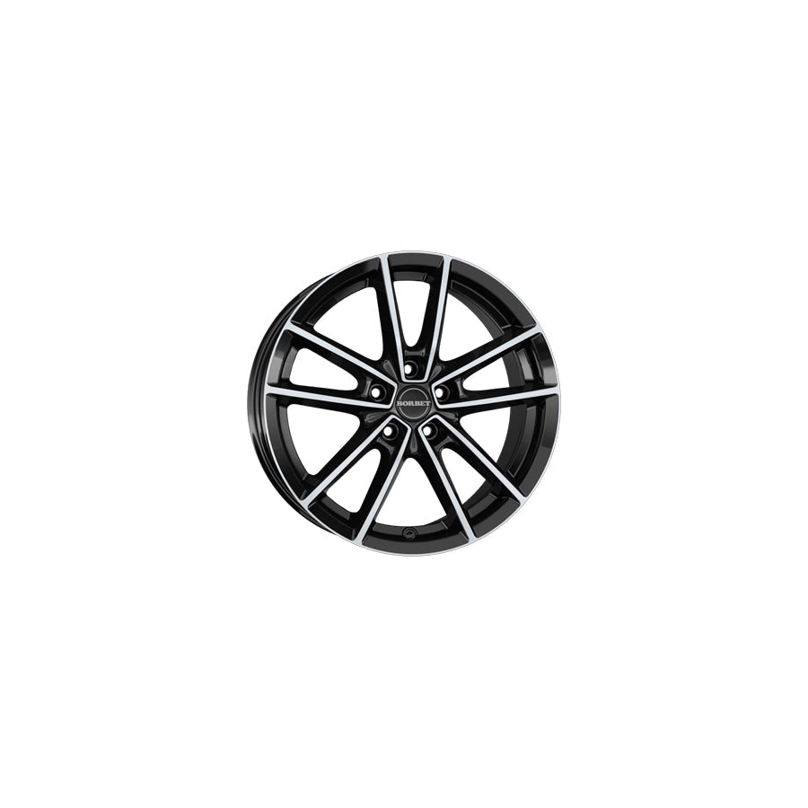 Borbet W 8x20 ET45 W 802045108572,5BPG/T Black Glossy Polished Wheel