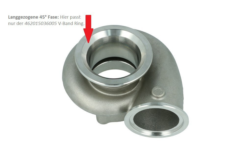 Turbozentrum 471887 BorgWarner EFR V-Band Ring Turbine Outlet 3" / 76mm to 3,5" / 89mm