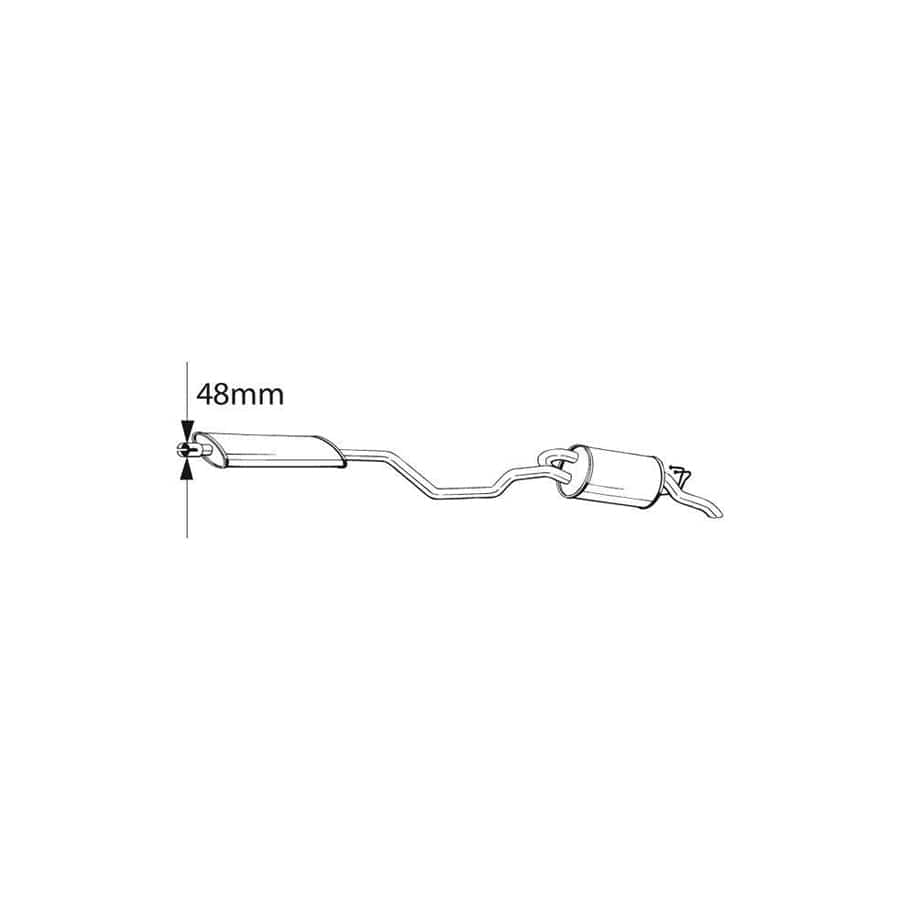 Bosal 287-541 Rear Silencer for Fiat Punto I Hatchback (176)