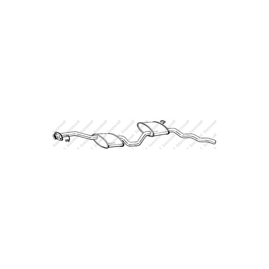 Bosal 289-861 Middle Silencer for Ford Sierra
