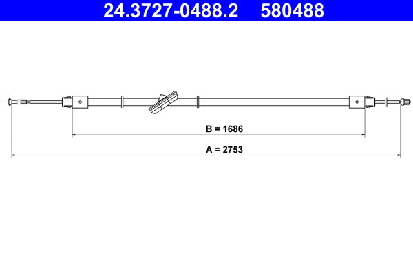 BOSCH 1987477046 Parking Brake Cable Pull