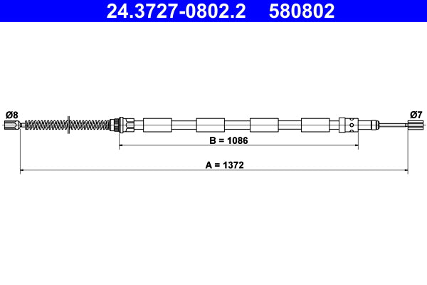 BOSCH 1987477226 Parking Brake Cable Pull