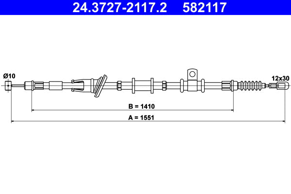 BOSCH 1987477263 Parking Brake Cable Pull