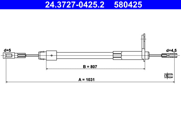 BOSCH 1987477406 Parking Brake Cable Pull