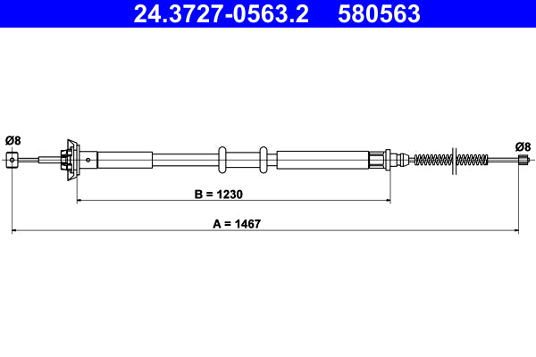 BOSCH 1987477490 Parking Brake Cable Pull