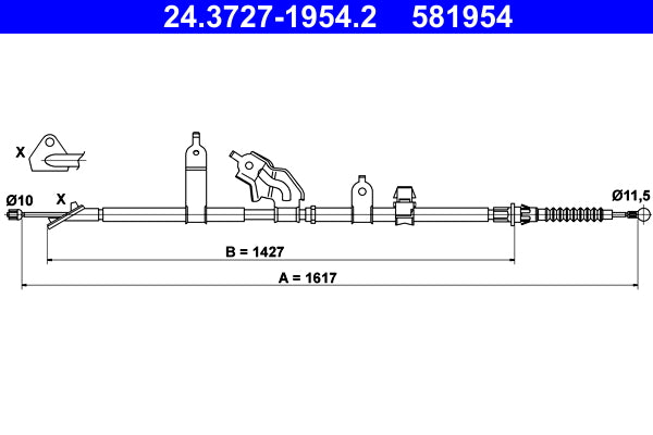 BOSCH 1987477613 Parking Brake Cable Pull