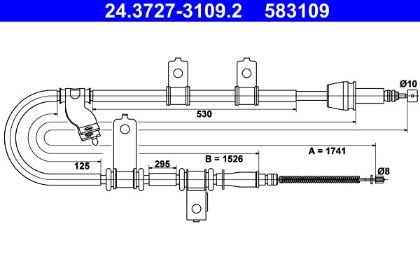 BOSCH 1987477651 Parking Brake Cable Pull