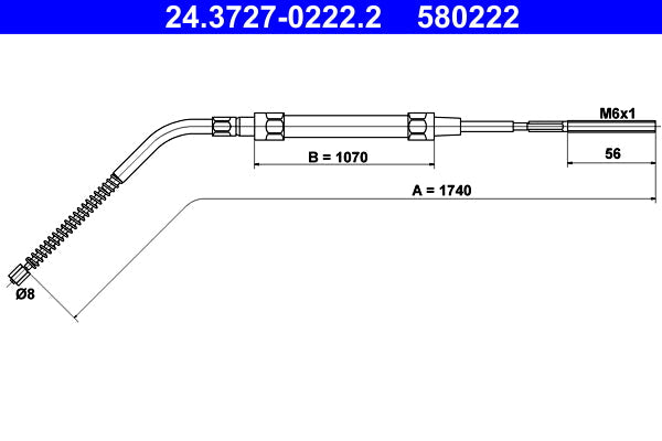 BOSCH 1987477652 Parking Brake Cable Pull