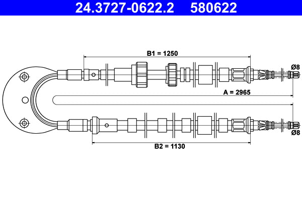 BOSCH 1987477699 Parking Brake Cable Pull