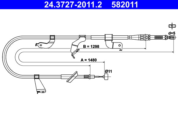 BOSCH 1987477733 Parking Brake Cable Pull