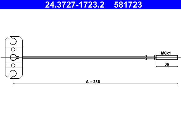 BOSCH 1987477812 Parking Brake Cable Pull