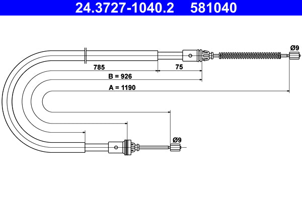 BOSCH 1987477815 Parking Brake Cable Pull