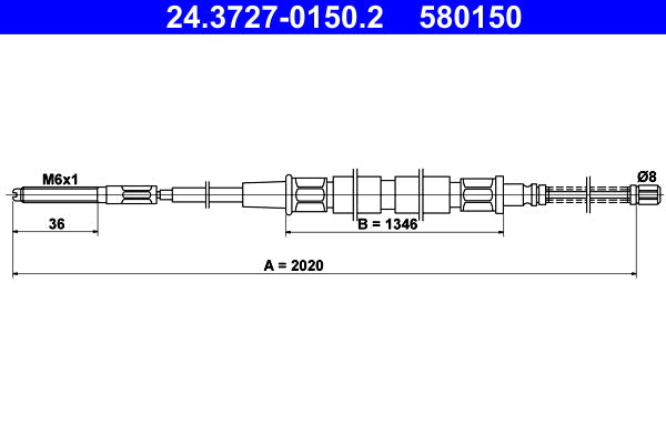 BOSCH 1987477965 Parking Brake Cable Pull