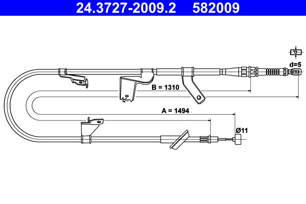BOSCH 1987477968 Parking Brake Cable Pull