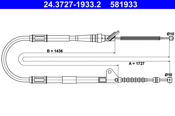 BOSCH 1987482012 Parking Brake Cable Pull