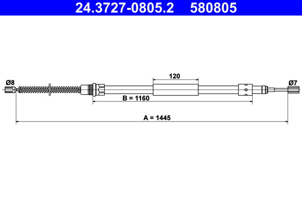 BOSCH 1987482025 Parking Brake Cable Pull