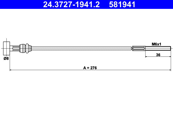 BOSCH 1987482139 Parking Brake Cable Pull