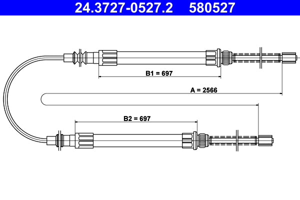 BOSCH 1987482142 Parking Brake Cable Pull
