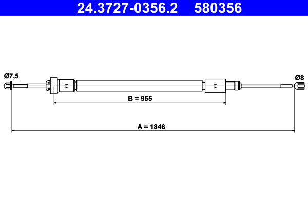 BOSCH 1987482231 Parking Brake Cable Pull