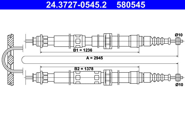 BOSCH 1987482490 Parking Brake Cable Pull