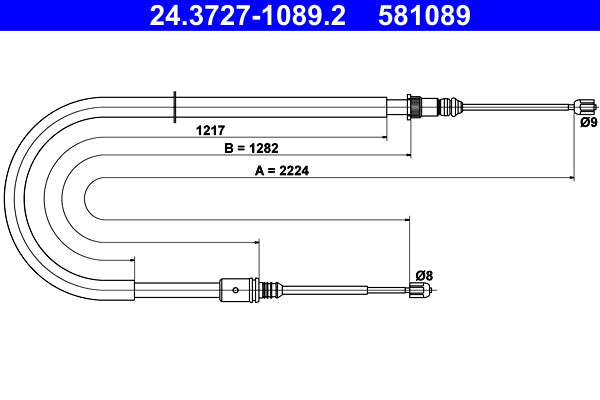 BOSCH 1987482495 Parking Brake Cable Pull