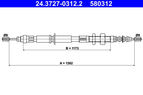 BOSCH 1987482542 Parking Brake Cable Pull
