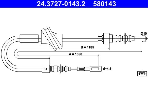 BOSCH 1987482634 Parking Brake Cable Pull