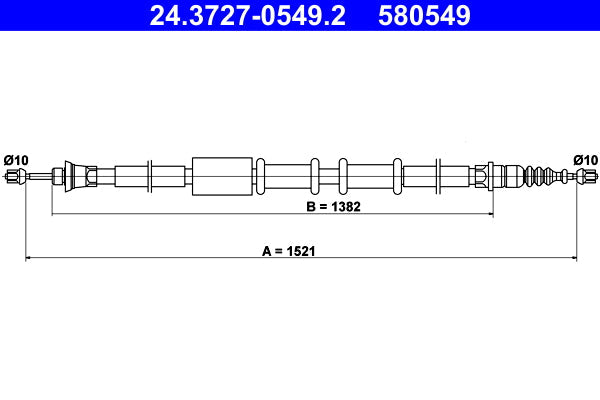 BOSCH 1987482734 Parking Brake Cable Pull