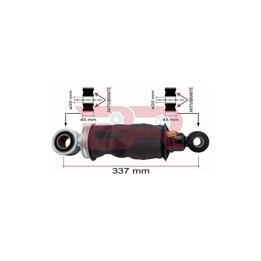 Botto Ricambi Brca7352 Shock Absorber, Cab Suspension