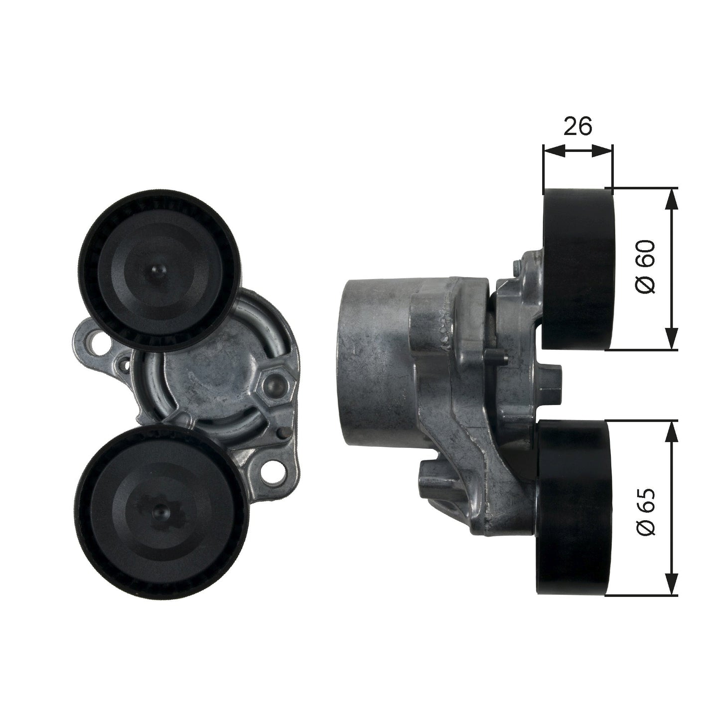 GATES GATT39199 V-Ribbed Belt Tensioner Pulley
