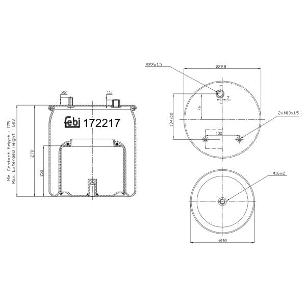 FEBI FE172217 Air Suspension Bellow