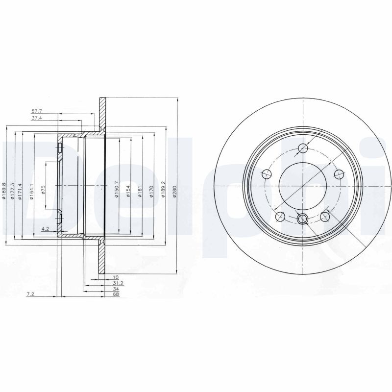 DELPHI BG3940 Brake Disc .