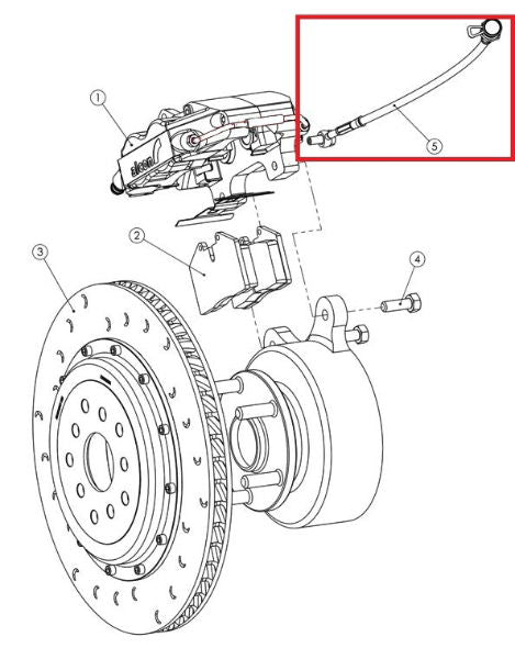 Alcon MHA3430X476 Replacement Brake Lines For Mercedes W204c