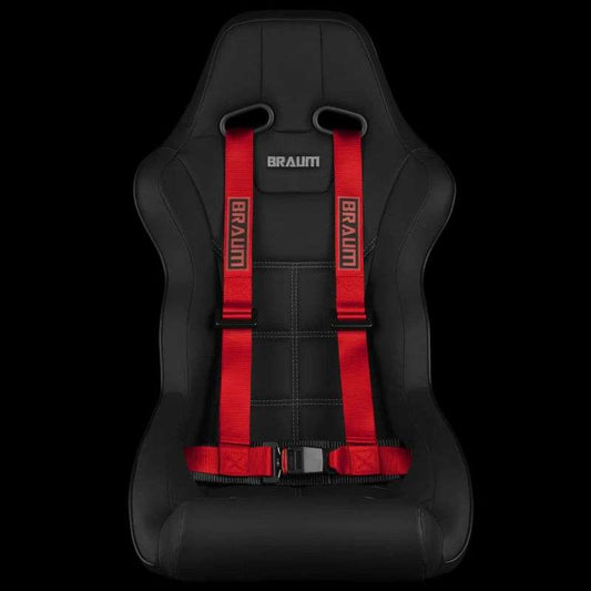 BRAUM 4 Pt - Racing Harness 2” Strap - Red