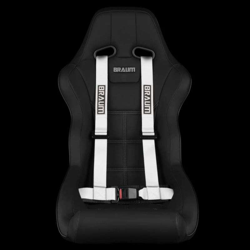 BRAUM 4 Pt - Racing Harness 2” Strap - White