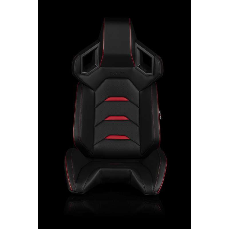 BRAUM Alpha-X Series Racing Seats (Black & Red) – Pair