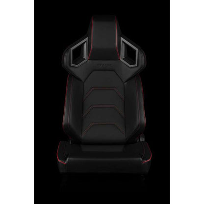 BRAUM Alpha-X Series Racing Seats (Red Stitching | Low Base Version) – Pair