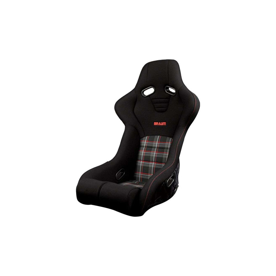 BRAUM Falcon-R Series Fixed Back Bucket Composite Seat Black Red Plaid - Priced Per Seat