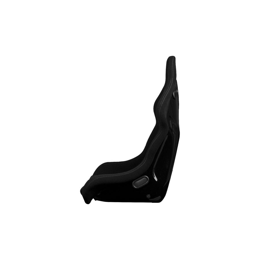 BRAUM Falcon-S Series Fixed Back Bucket Composite Seat (Black Cloth Alcantara Inserts Grey Stitching) - Priced Per Seat
