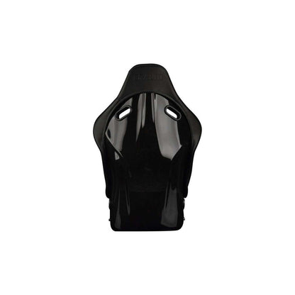BRAUM Falcon-S Series Fixed Back Bucket Composite Seat (Black Leatherette Alcantara Inserts White Stitching) - Priced Per Seat