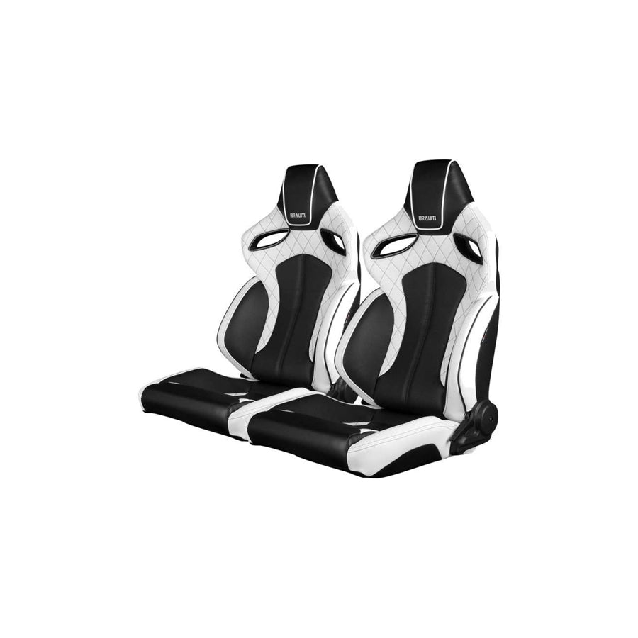 BRAUM Orue Series Racing Seats (Diamond Ed. White Leatherette) – Pair
