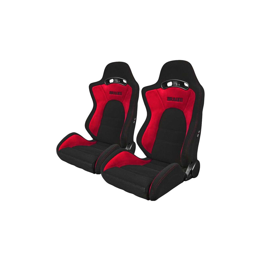 BRAUM S8 Series Racing Seats (Red & Black) – Pair