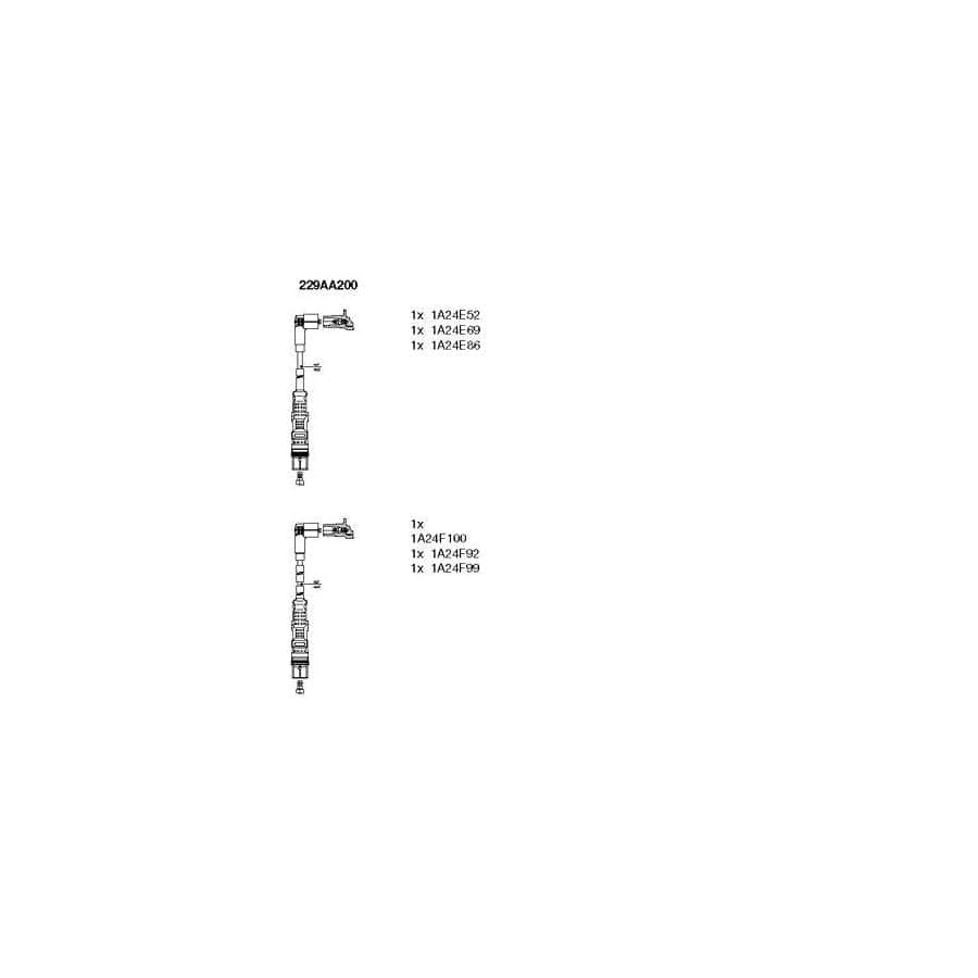 Bremi 229Aa200 Ignition Cable Kit for VW Transporter