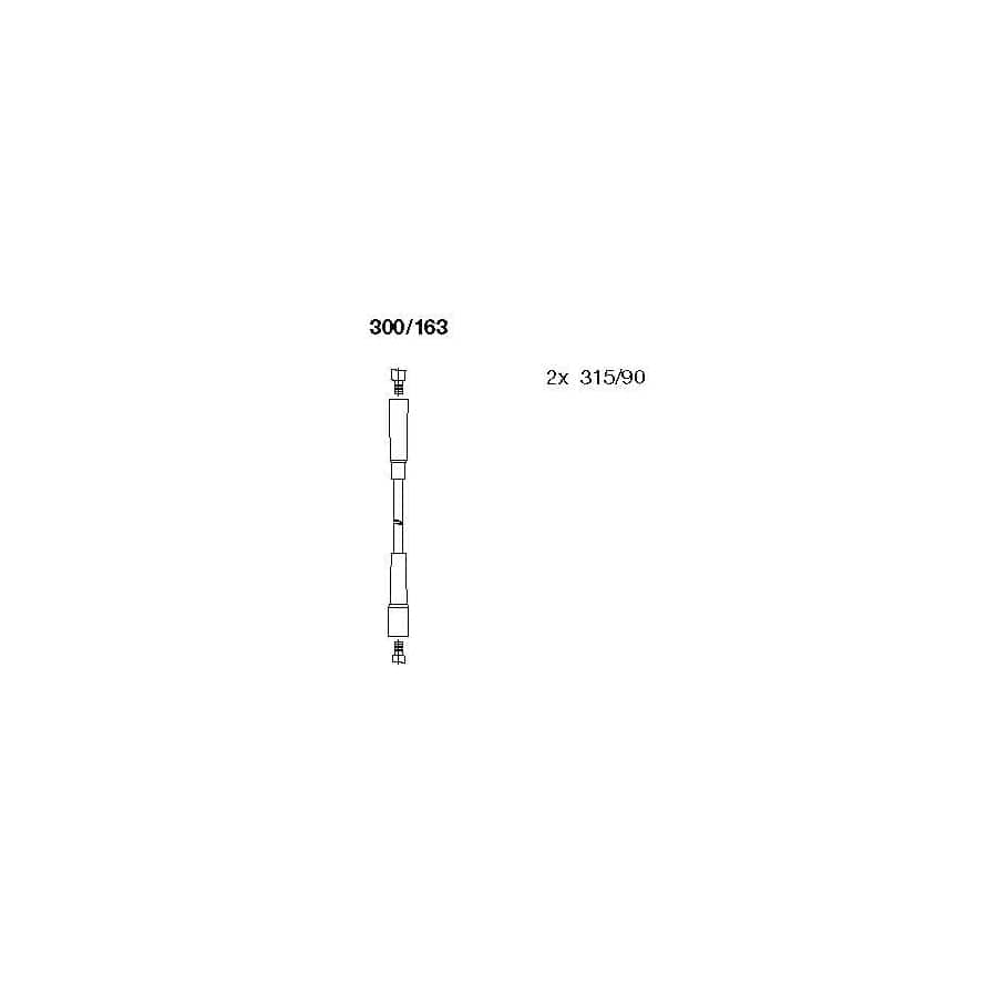 Bremi 300/163 Ignition Cable Kit for Citroen 2Cv Saloon