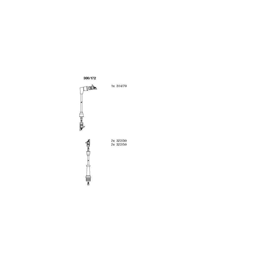 Bremi 300/172 Ignition Cable Kit for Citroen CX
