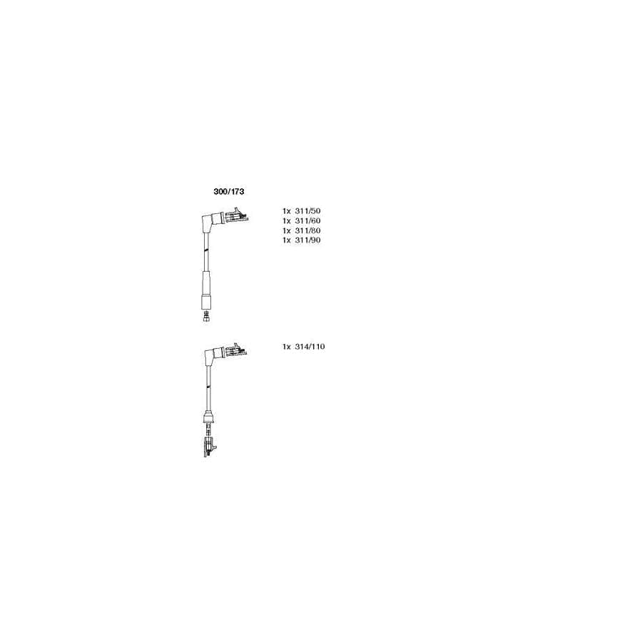 Bremi 300/173 Ignition Cable Kit for Citroen CX