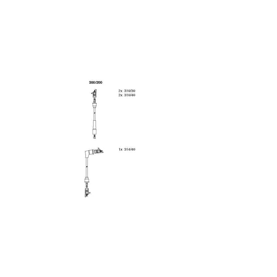 Bremi 300/200 Ignition Cable Kit for Talbot Murena Coupe