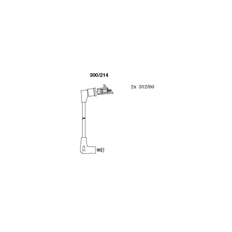 Bremi 300/214 Ignition Cable Kit for Fiat Panda I Hatchback (141)