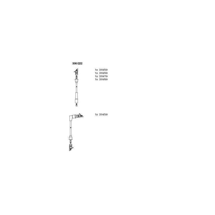 Bremi 300/222 Ignition Cable Kit for Fiat Regata