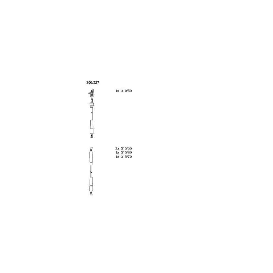 Bremi 300/227 Ignition Cable Kit for Fiat Tipo Hatchback (160)